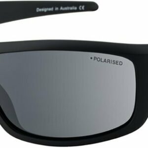 Dirty Dog Volcano Sunglasses - Satin Black/Blue Mirror Polarised